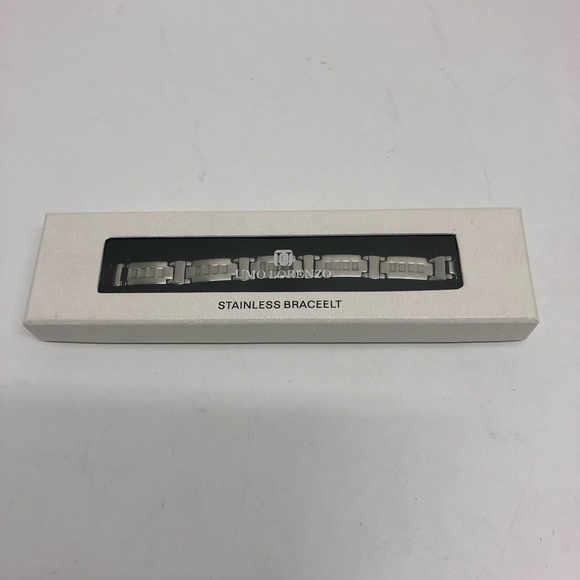 Uno Lorenzo bracelet stainless steel silver 8 inch - Picture 4 of 4